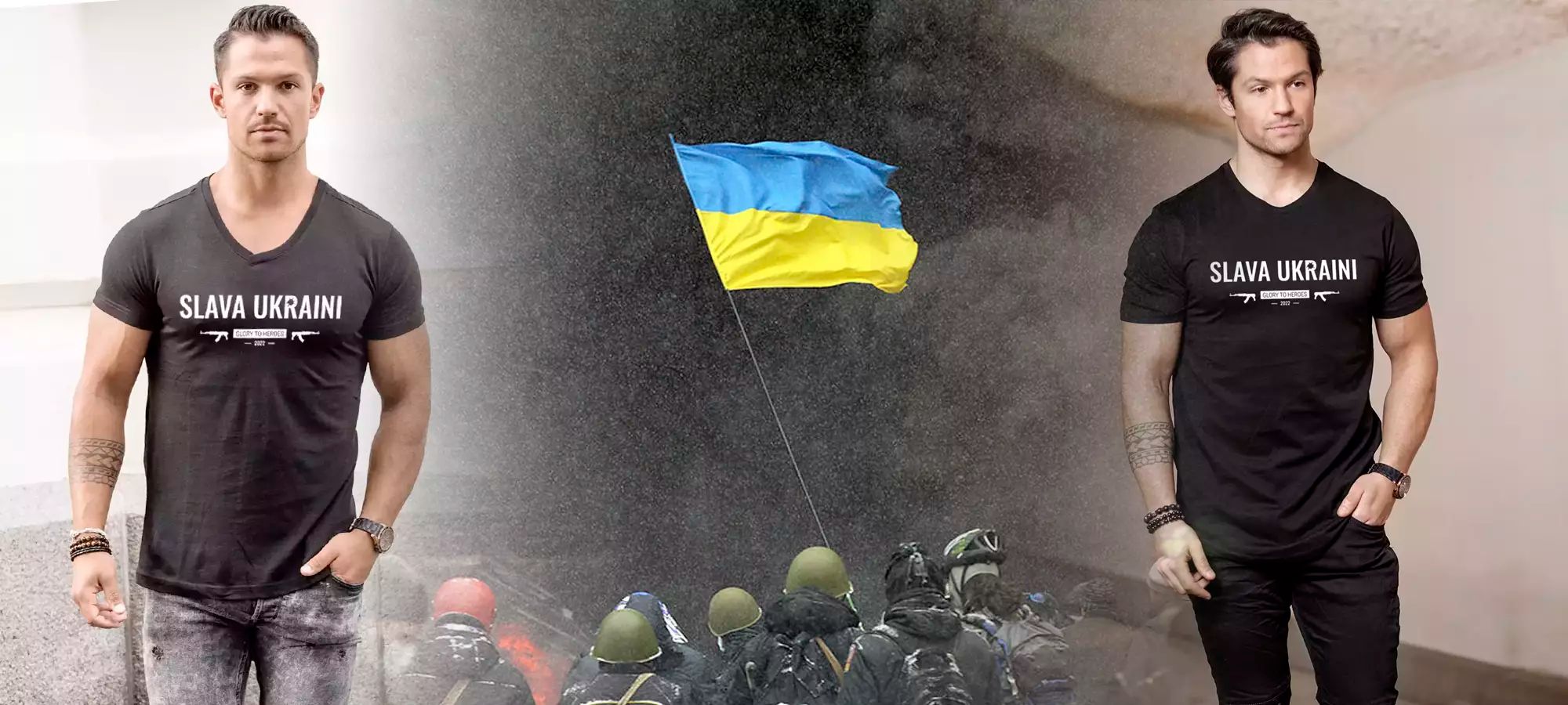 T-shirts Slava Ukraine homme